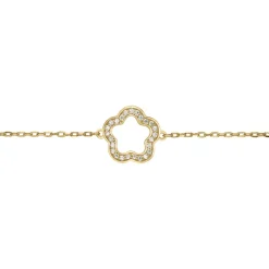Jacques Lemans Bracelet "Flower" Sterlingsilver Goldplated With Topazes> Bracelets