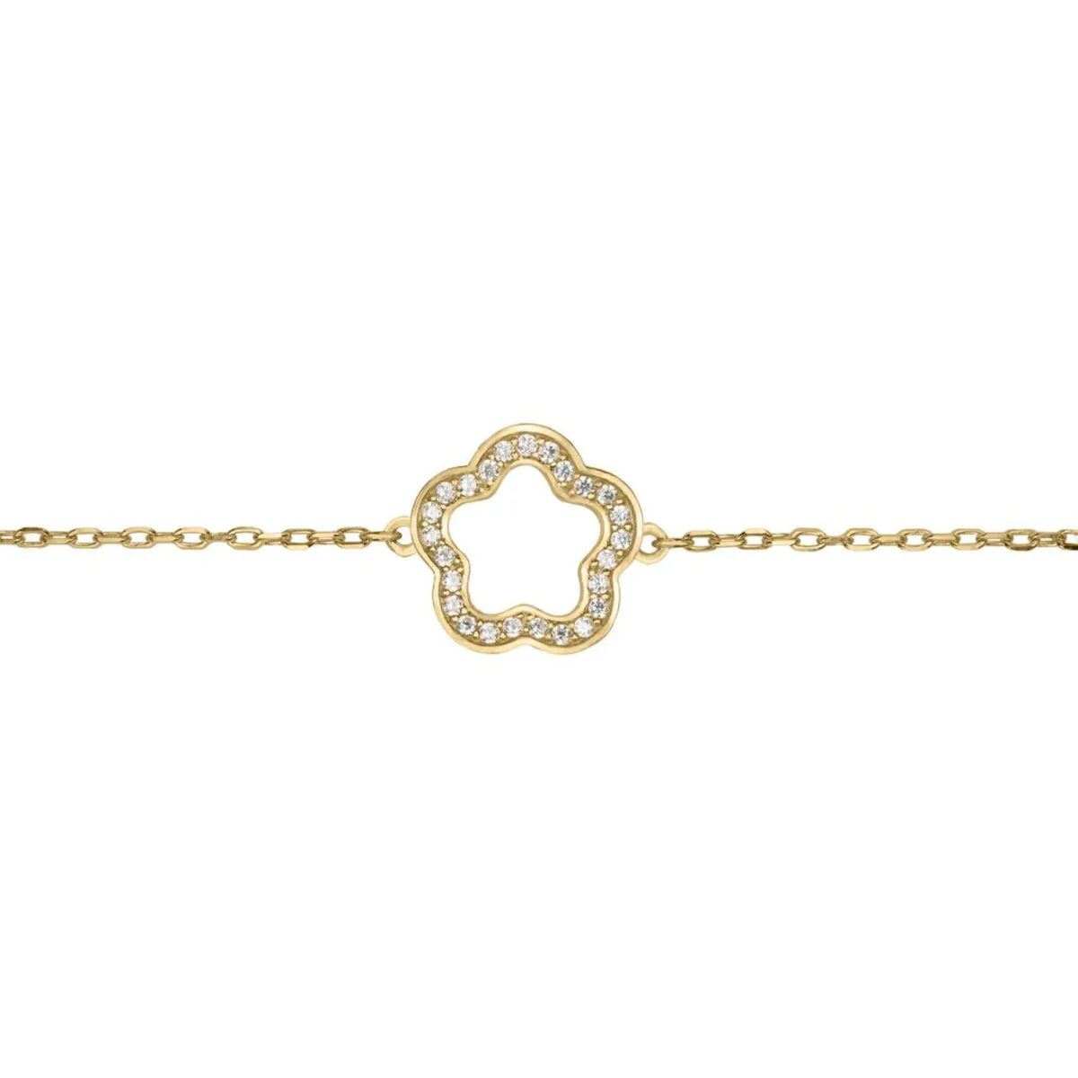 Jacques Lemans Bracelet "Flower" Sterlingsilver Goldplated With Topazes> Bracelets