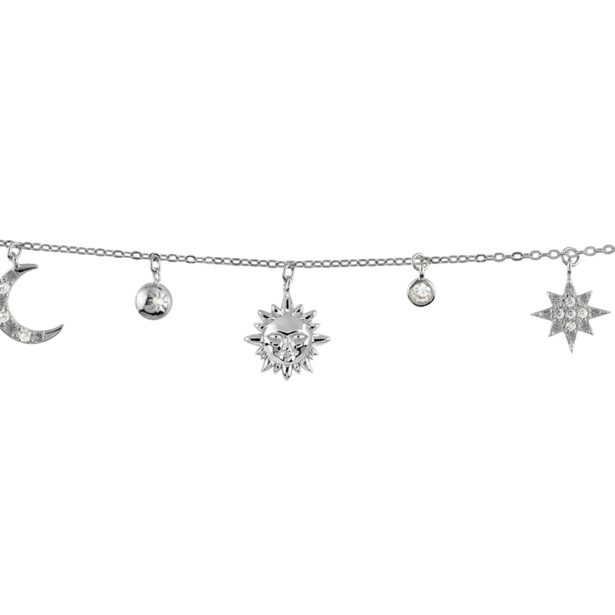 Jacques Lemans Bracelet Sterling Silver With White Topaz Gemstones> Bracelets