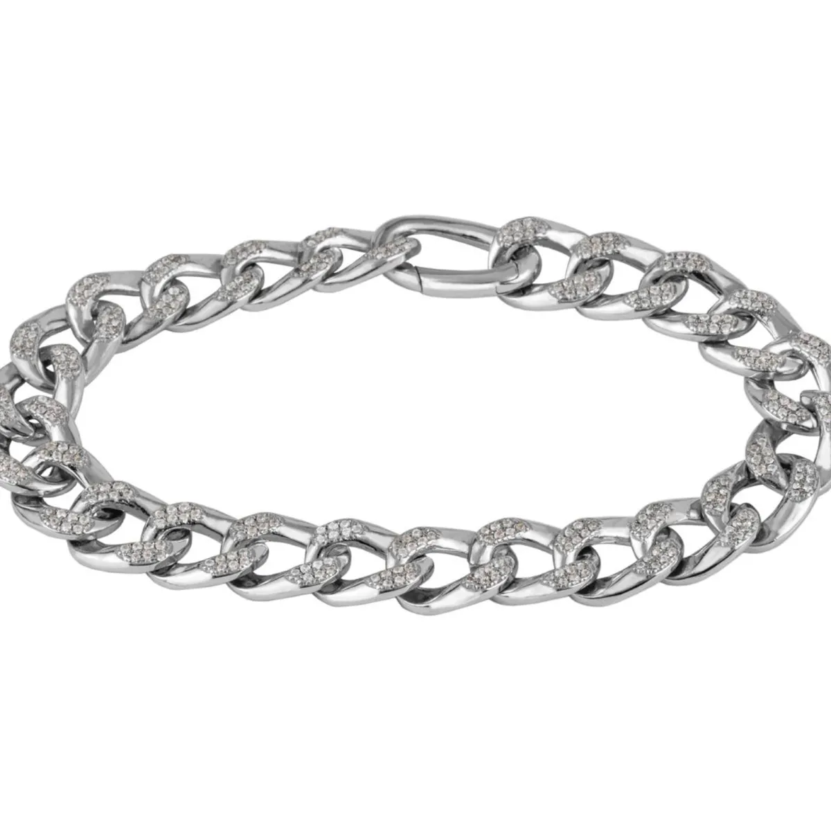 Jacques Lemans Curb Bracelet Sterling Silver With Topazes> Bracelets