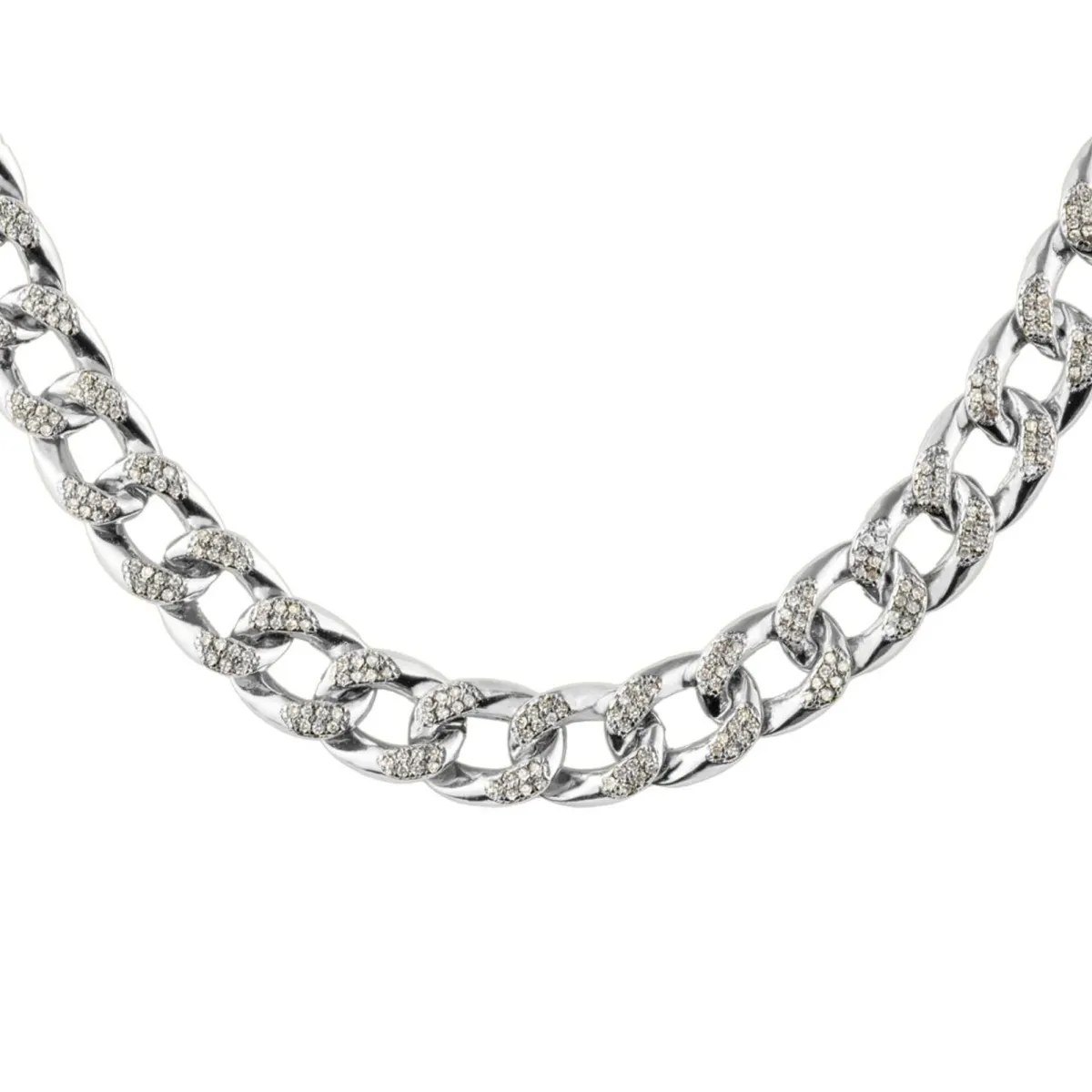 Jacques Lemans Curb Necklace Sterlingsilver With Topazes> Necklaces
