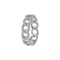 Jacques Lemans Curb Ring Sterling Silver With Topazes> Rings