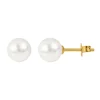 Jacques Lemans Ear Stud Sterling Silver Gold-Plated With Fresh Water Pearl> Earrings
