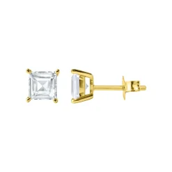 Jacques Lemans Ear Stud Sterling Silver Goldplated With Topaz> Earrings