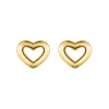 Jacques Lemans Ear Stud Sterling Silver Gold-Plated> Earrings