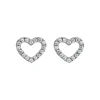 Jacques Lemans Ear Stud Sterling Silver With White Topaz Gemstones> Earrings