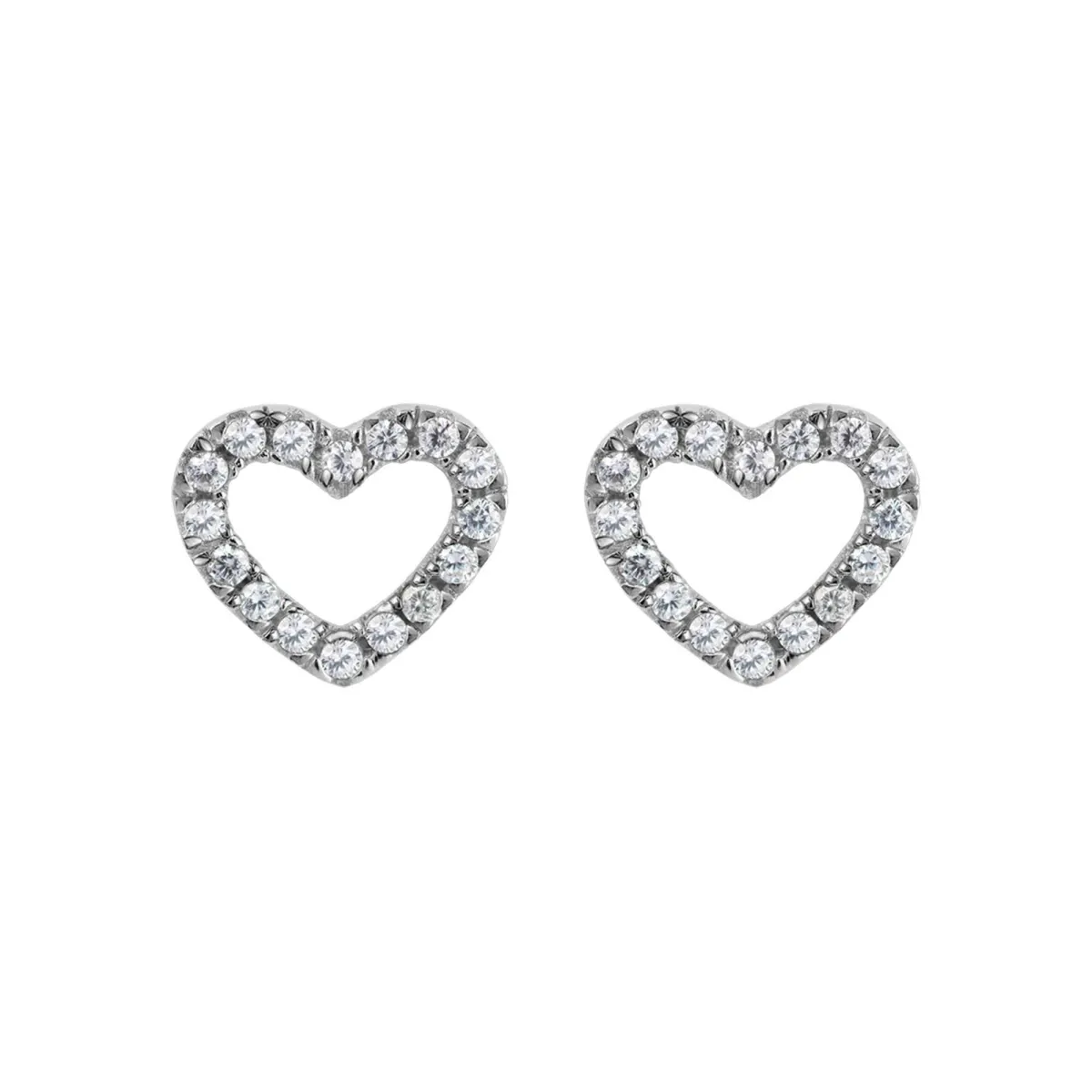 Jacques Lemans Ear Stud Sterling Silver With White Topaz Gemstones> Earrings