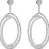 Jacques Lemans Ear Stud Sterling Silver With Topaz> Earrings