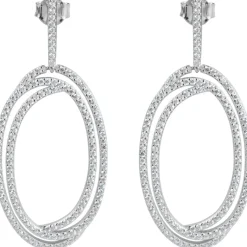 Jacques Lemans Ear Stud Sterling Silver With Topaz> Earrings