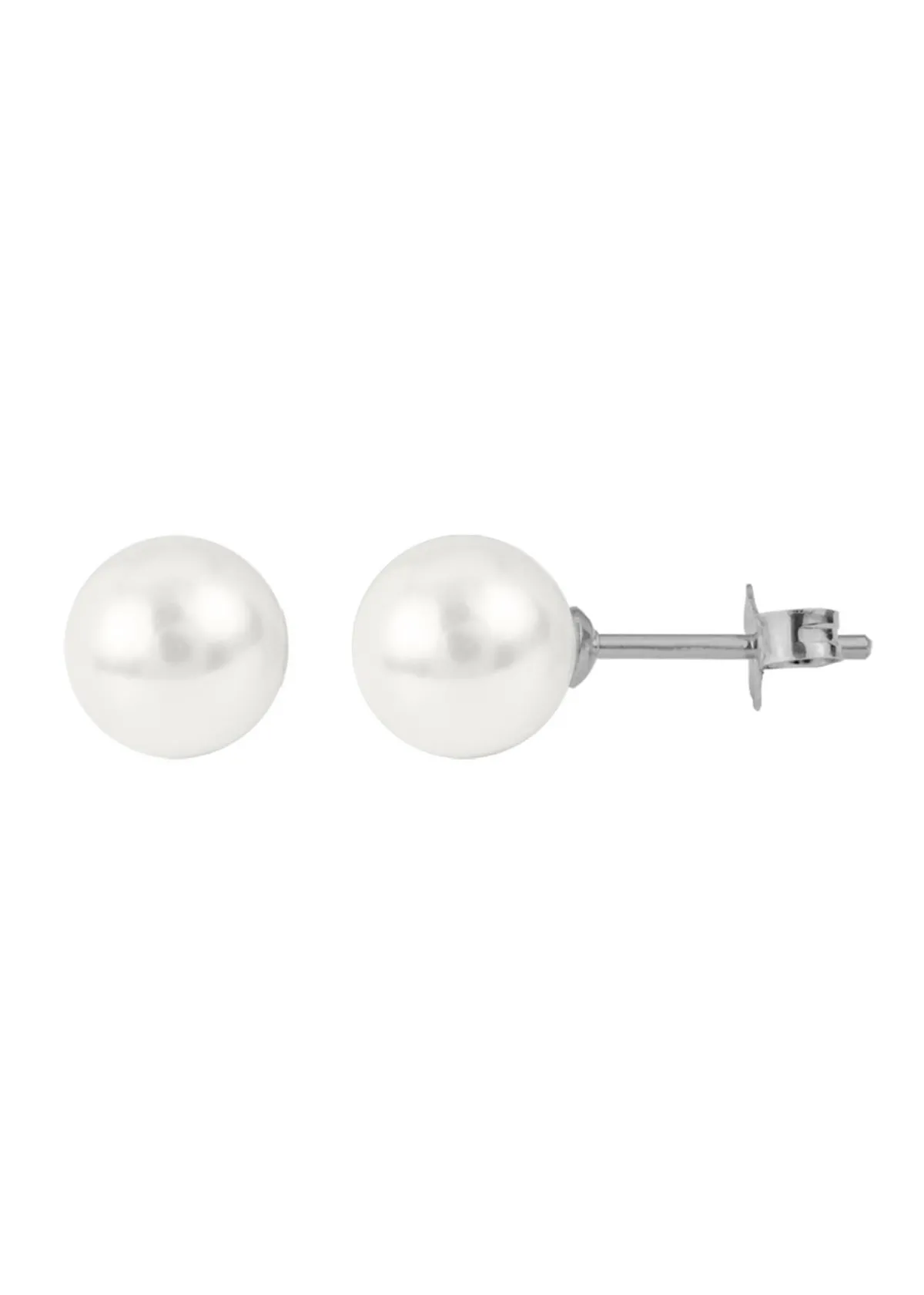 Jacques Lemans Ear Stud Sterling Silver With Pearl> Earrings
