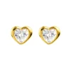 Jacques Lemans Ear Stud Sterling Silver Gold-Plated With White Topaz> Earrings
