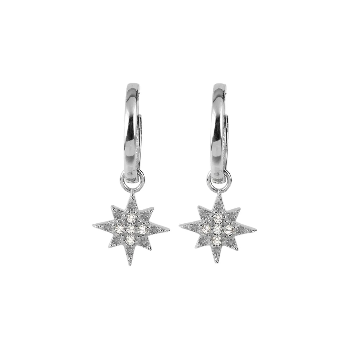 Jacques Lemans Ear Stud Sterling Silver With White Topaz Gemstones> Earrings