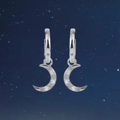 Jacques Lemans Ear Stud Sterling Silver With White Topaz Gemstones> Earrings