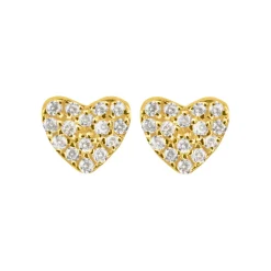 Jacques Lemans Ear Stud Sterling Silver Gold-Plated With White Topaz> Earrings