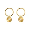 Jacques Lemans Ear Stud Sterling Silver Gold-Plated With White Topaz> Earrings