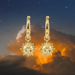Jacques Lemans Ear Stud Sterling Silver Gold-Plated> Earrings