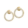 Jacques Lemans Ear Stud Sterling Silver Gold-Plated With White Topaz> Earrings