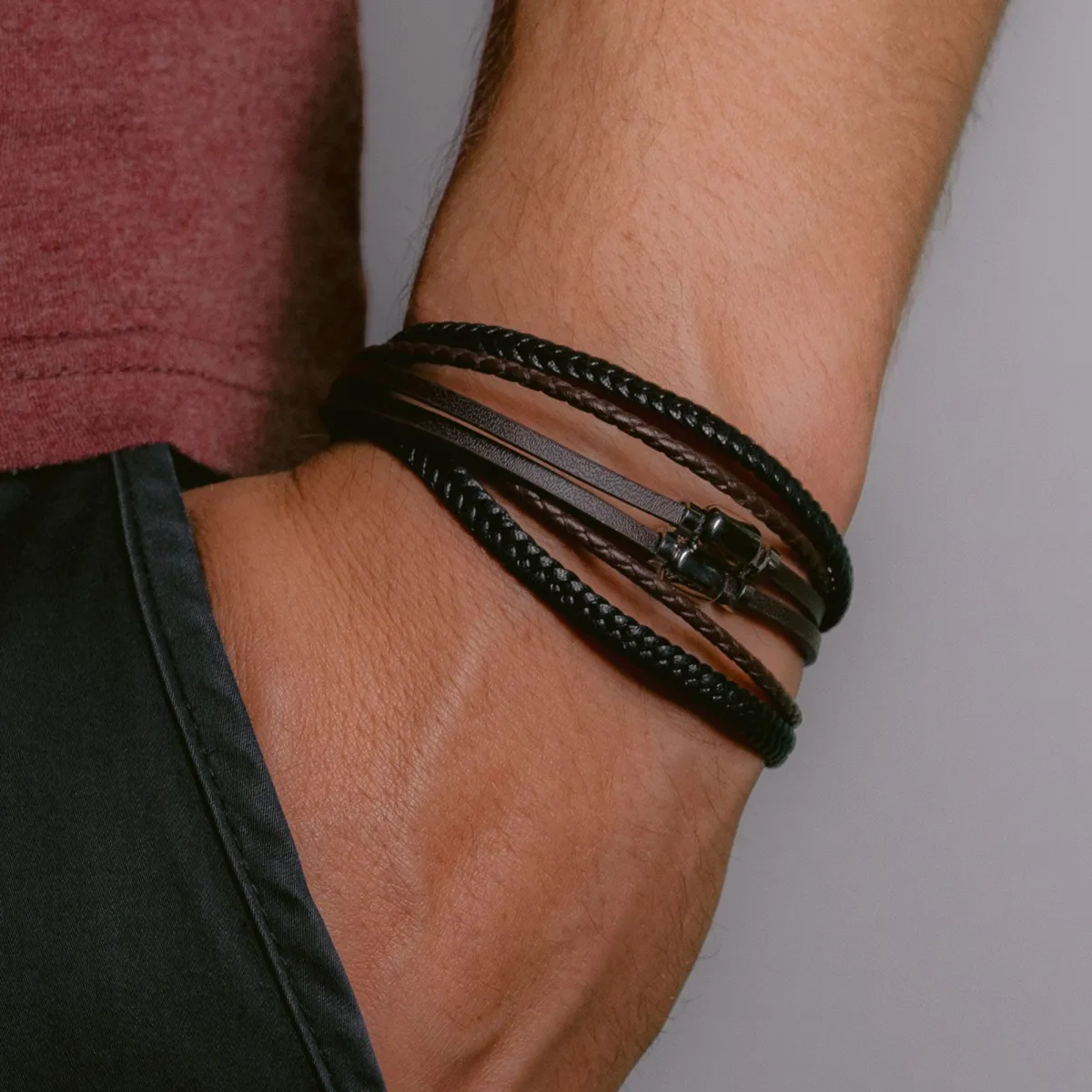 Jacques Lemans Leather Bracelet> Leather Bracelets