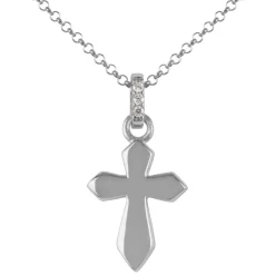 Jacques Lemans Necklace "Cruzifix" Sterlingsilver With Topazes> Necklaces