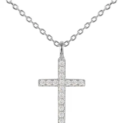 Jacques Lemans Necklace "Cruzifix" Sterlingsilver With Topazes> Necklaces