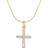 Jacques Lemans Necklace "Cruzifix" Sterlingsilver Goldplated With Topazes> Necklaces
