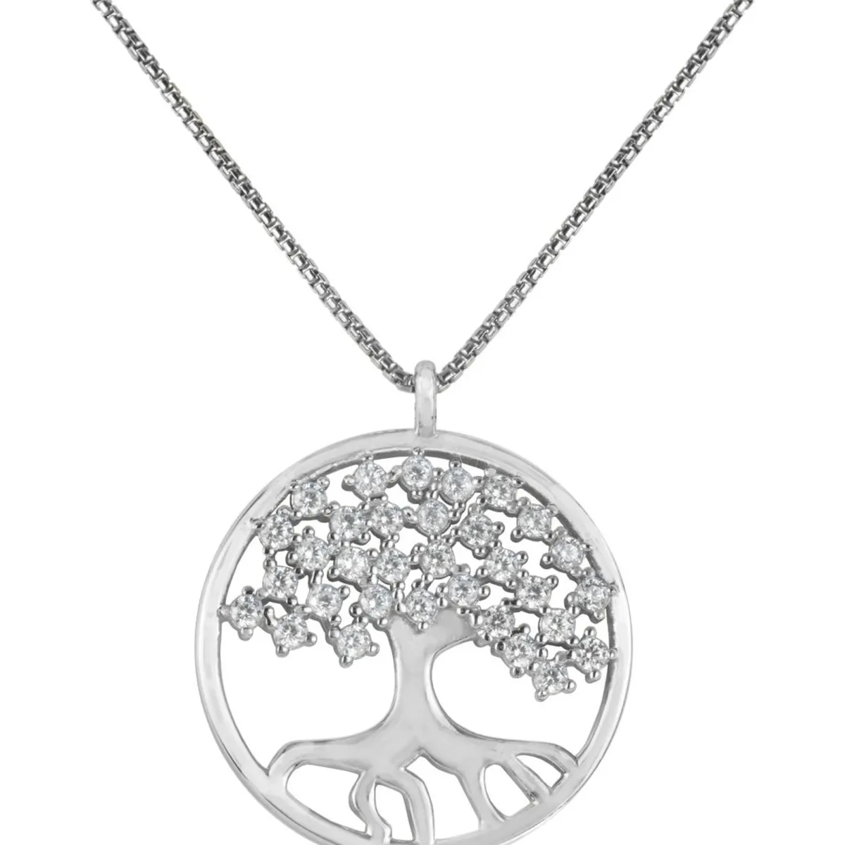 Jacques Lemans Necklace "Life Tree" Sterlingsilver With Topazes> Necklaces