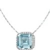 Jacques Lemans Necklace Sterling Silver With Sky Blue Topaz> Necklaces