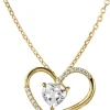 Jacques Lemans Necklace Sterling Silver Gold-Plated With White Topaz> Necklaces
