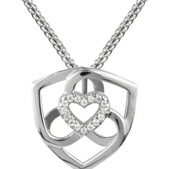 Jacques Lemans Necklace Sterling Silver With White Topaz Gemstones> Necklaces
