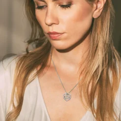 Jacques Lemans Necklace Sterling Silver With White Topaz Gemstones> Necklaces