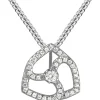 Jacques Lemans Necklace Sterling Silver With White Topaz Gemstones> Necklaces