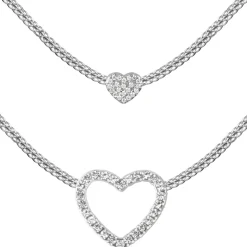 Jacques Lemans Necklace Sterling Silver With White Topaz> Necklaces