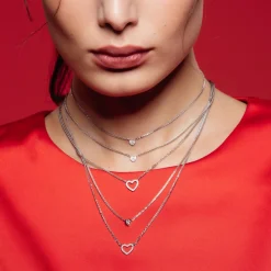 Jacques Lemans Necklace Sterling Silver With White Topaz> Necklaces