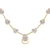 Jacques Lemans Necklace Sterlingsilver Goldplatet With Topaz> Necklaces
