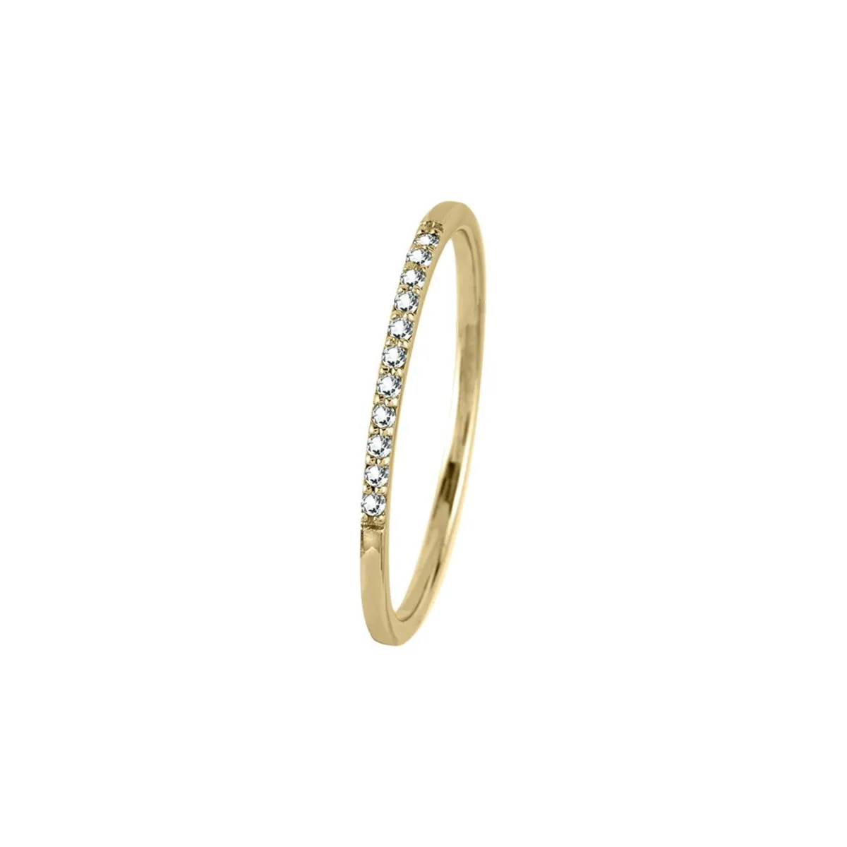 Jacques Lemans Ring Sterling Silver Gold-Plated With White Topaz> Rings