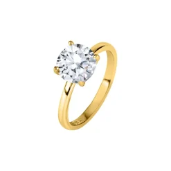 Jacques Lemans Ring Sterling Silver Goldplated With Topaz> Rings