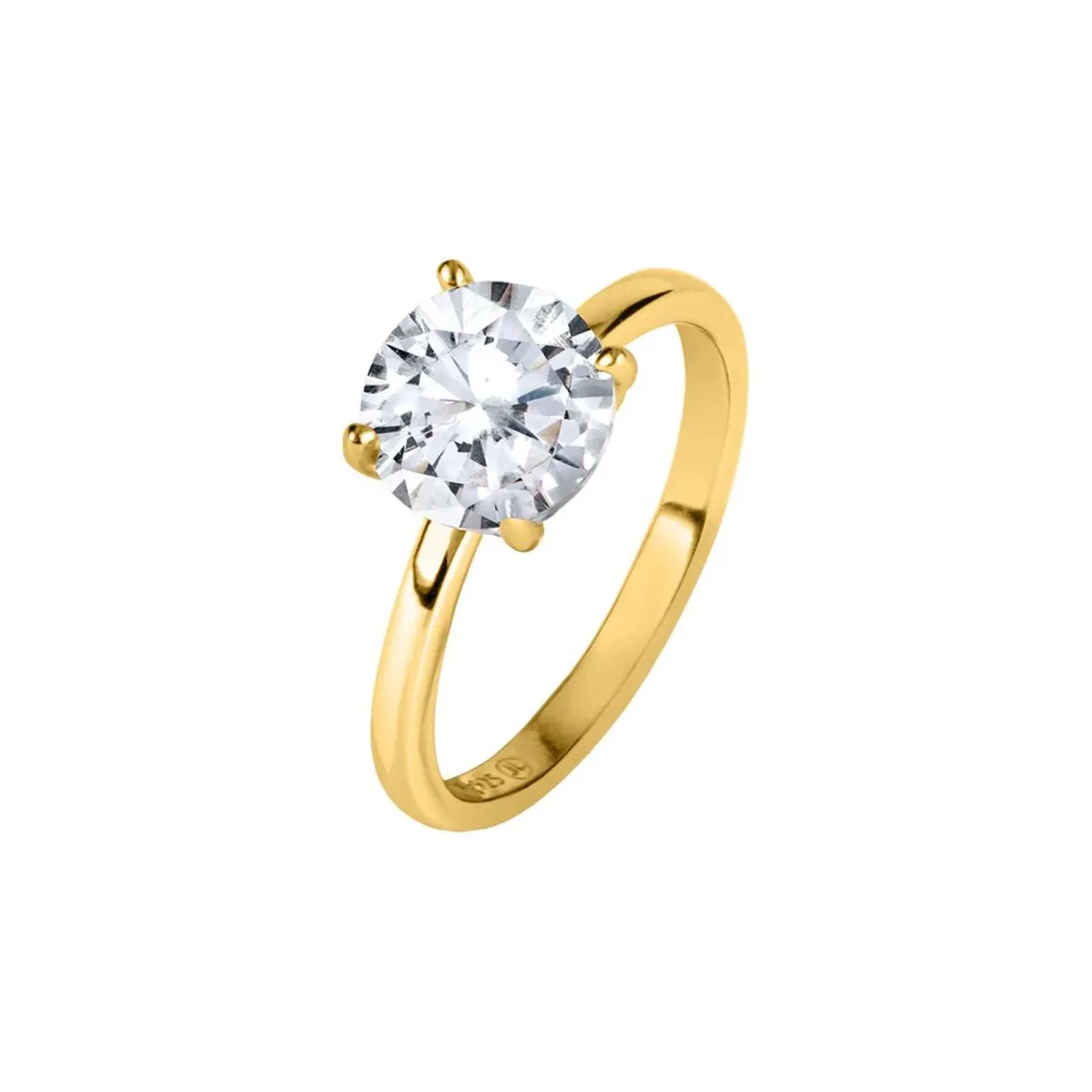 Jacques Lemans Ring Sterling Silver Goldplated With Topaz> Rings